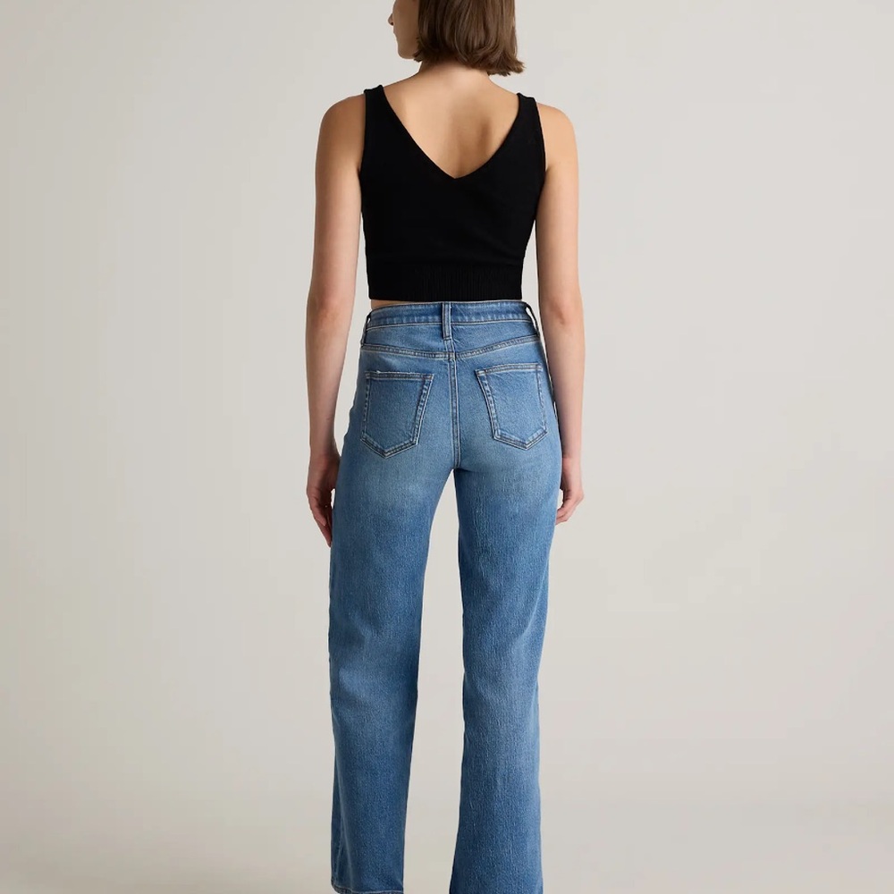 Quince Bella Stretch Relaxed Straight Jeans Atlantic Blue - Picture 3 of 11
